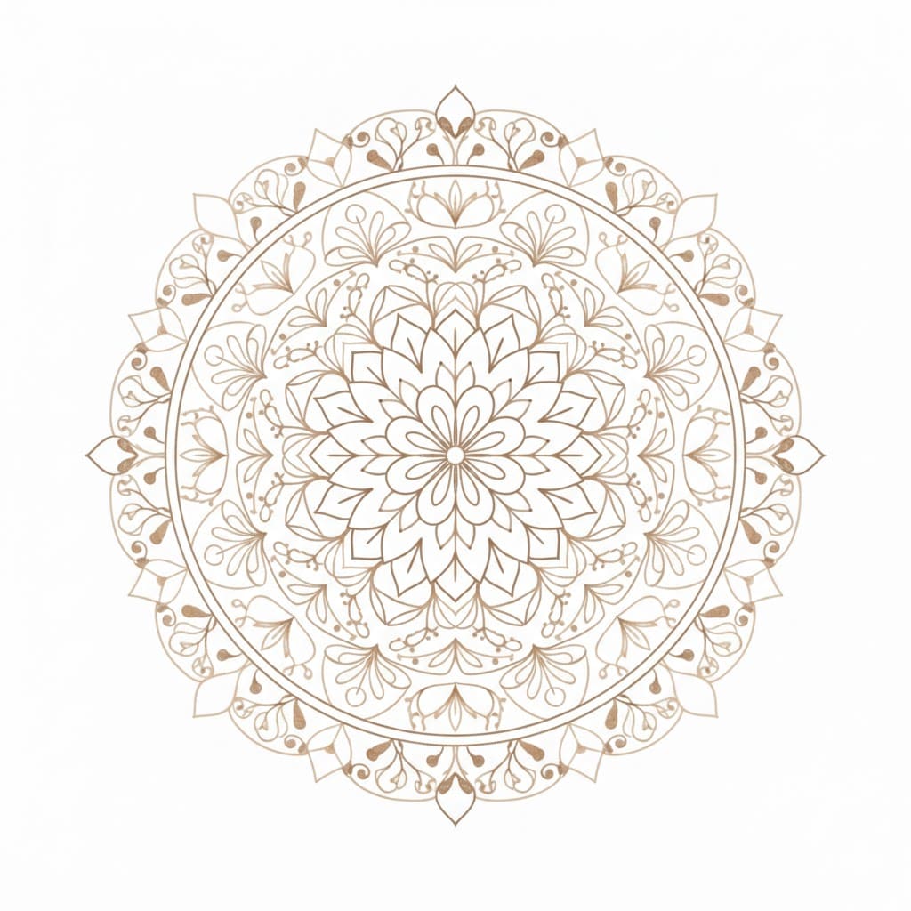 Sandstone Boho Mandala Template Mandalas