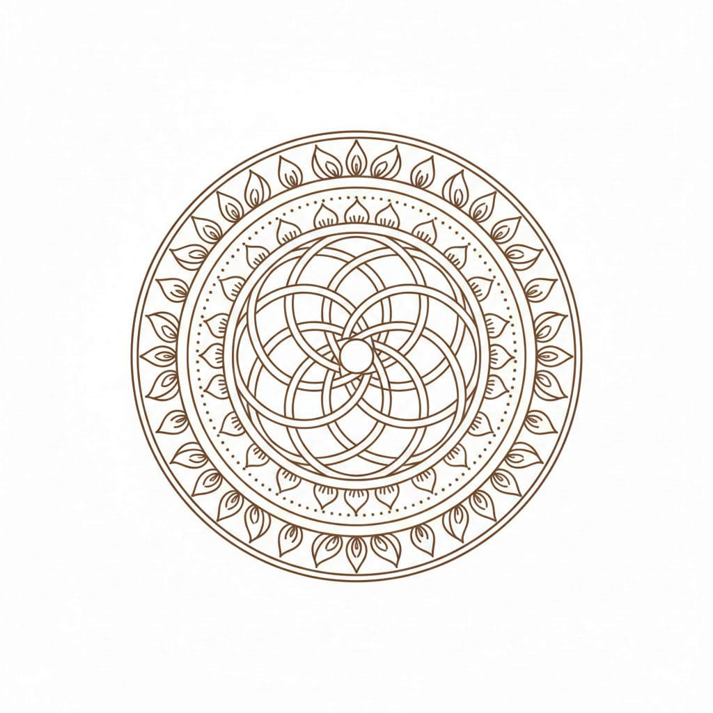 Serene Loop Henna Mandala Template Mandalas