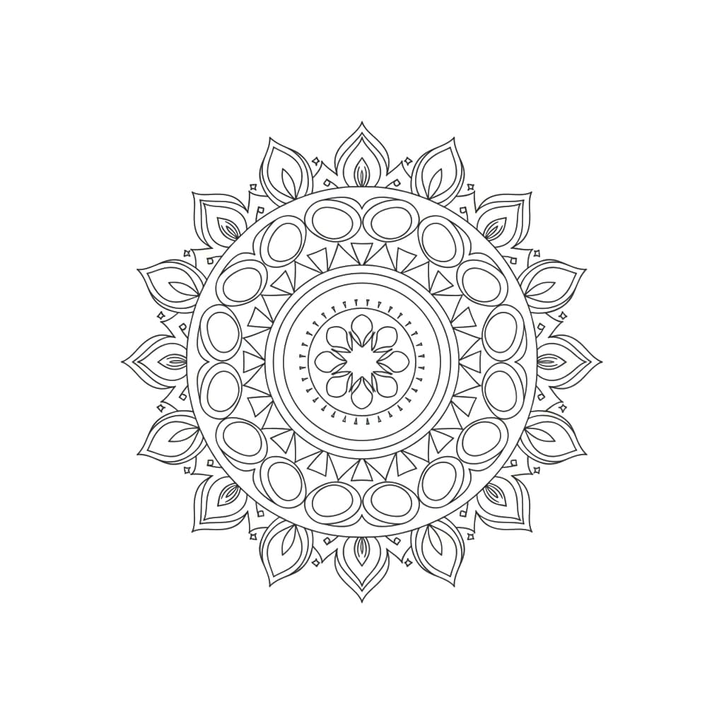 Serene Minimalist Mandala Template Mandalas