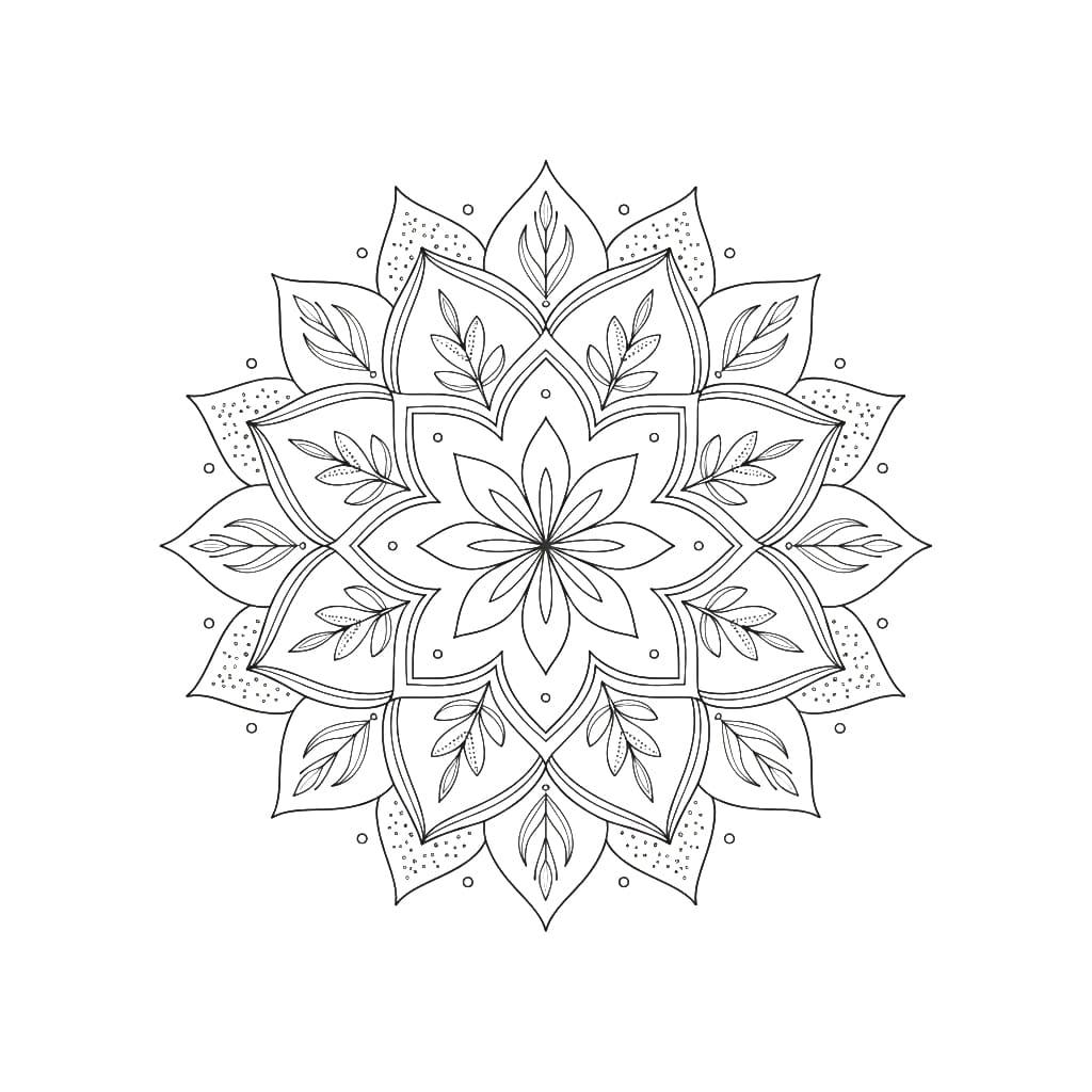 Serene Stippled Mandala Template Mandalas