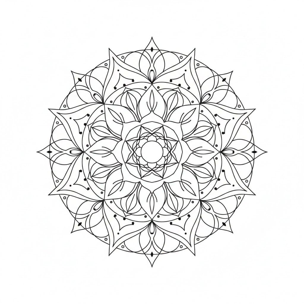 Shadow Rune Tribal Mandala Template Mandalas