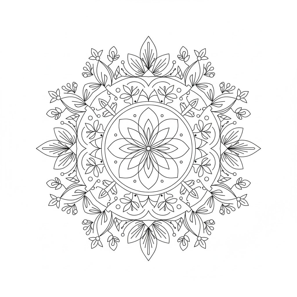 Silent Garden Ornamental Mandala Template Mandalas