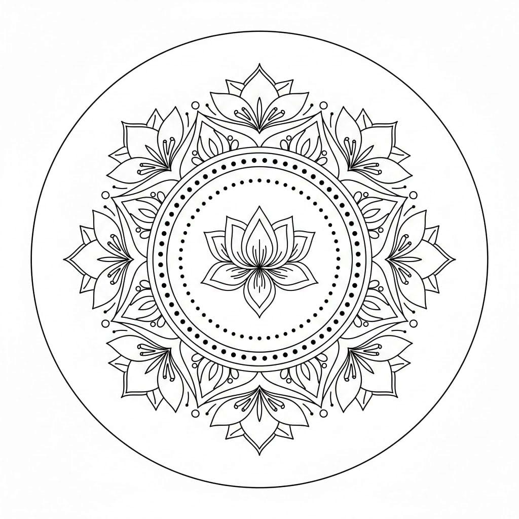 Silent Grace Henna Mandala Template Mandalas