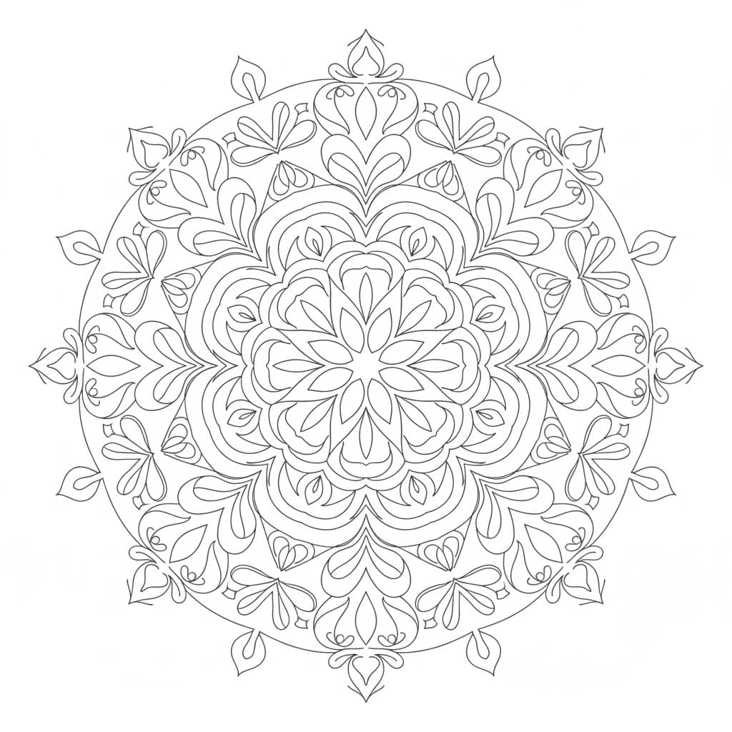 Silken Geometry Ornamental Mandala Template Mandalas