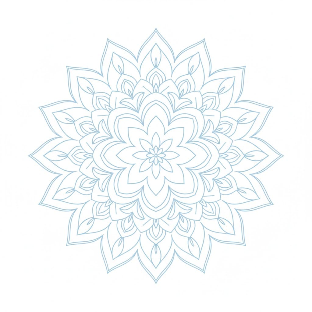 Smooth Rhythm Symmetrical Mandala Template Mandalas