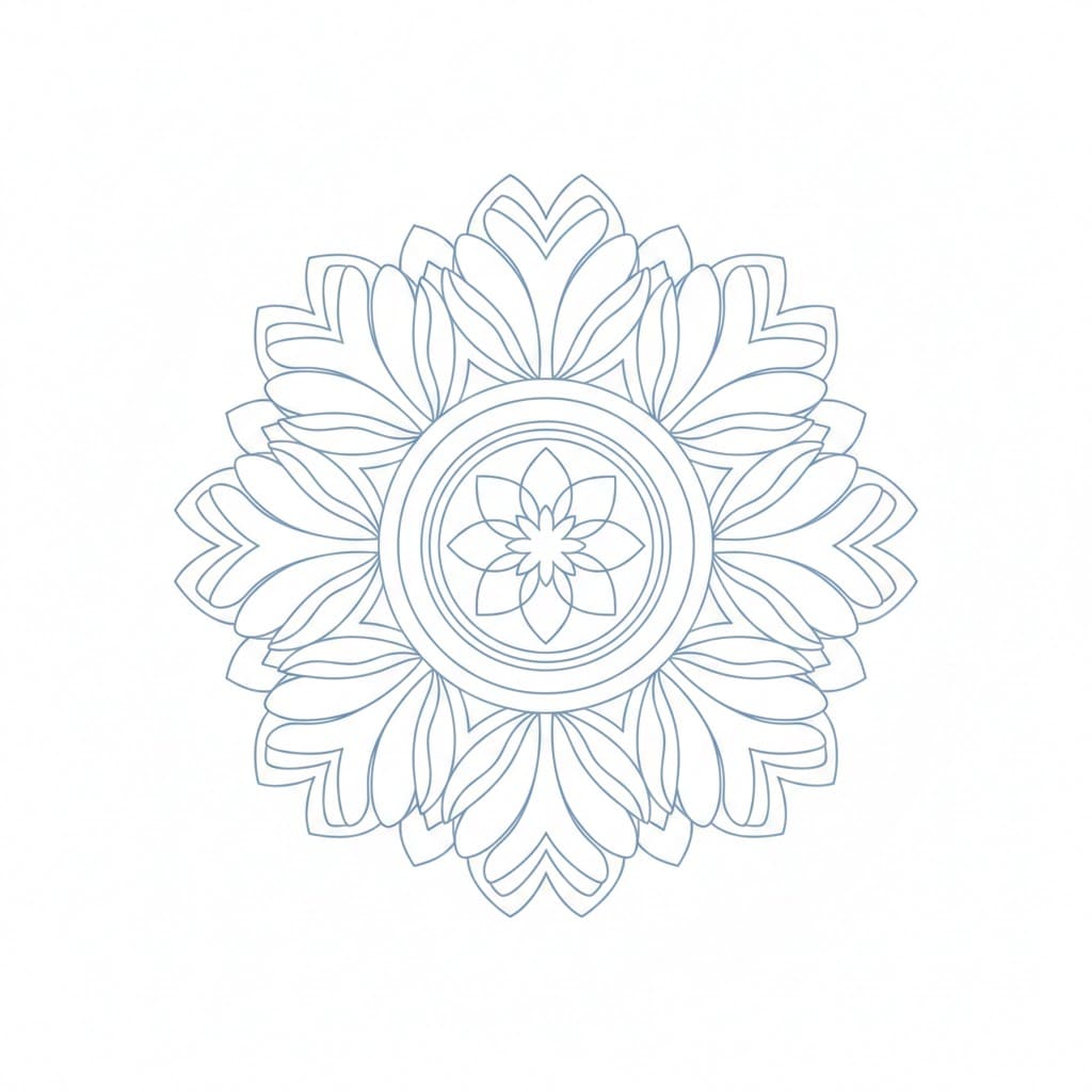 Soft Balance Symmetrical Mandala Template Mandalas