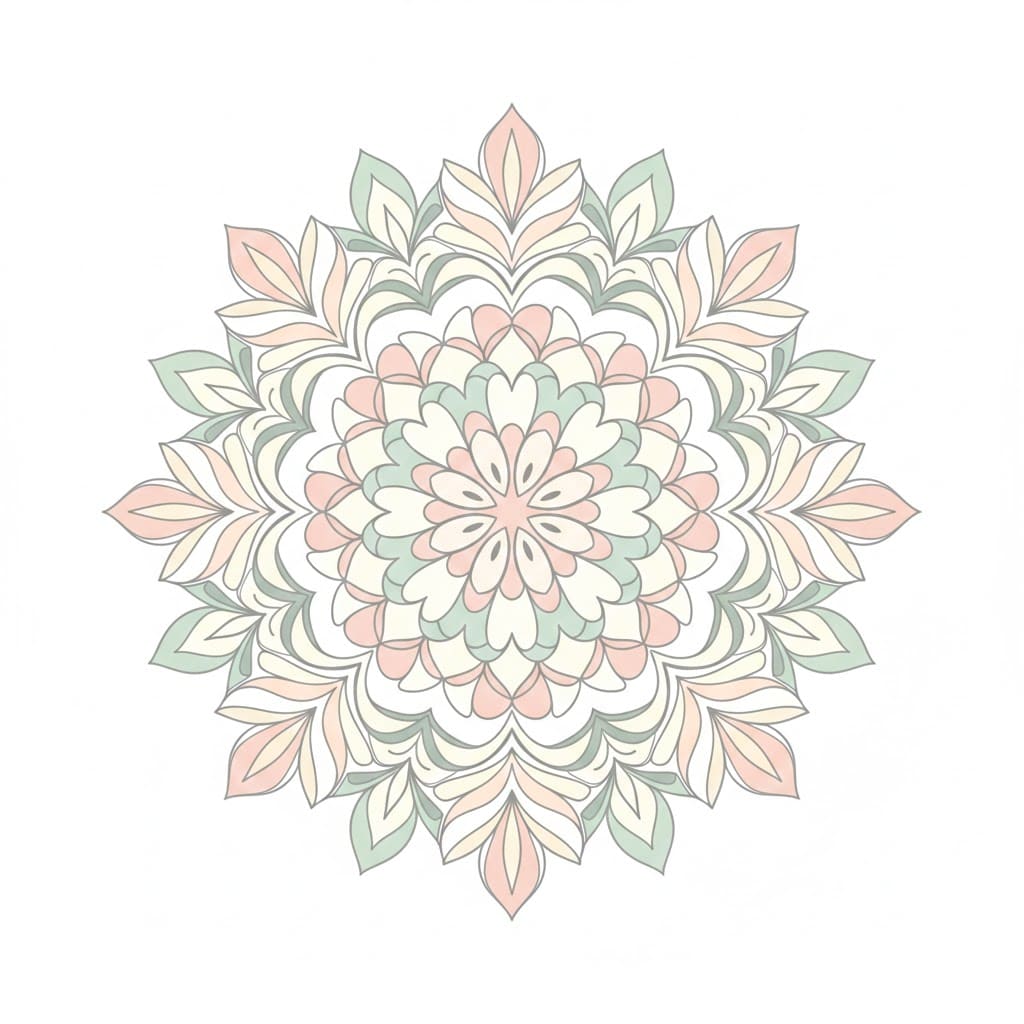 Soft Bloom Boho Mandala Template Mandalas