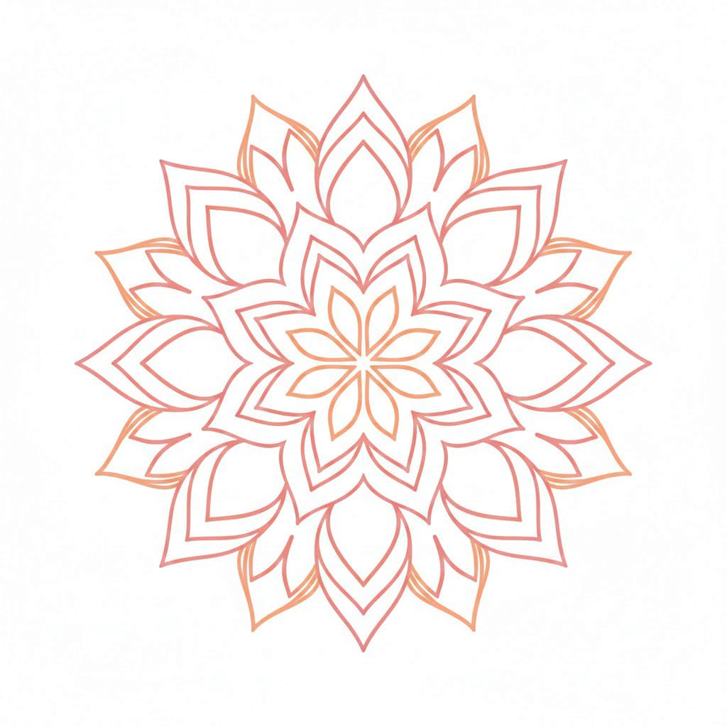 Soft Petal Layered Mandala Template Mandalas