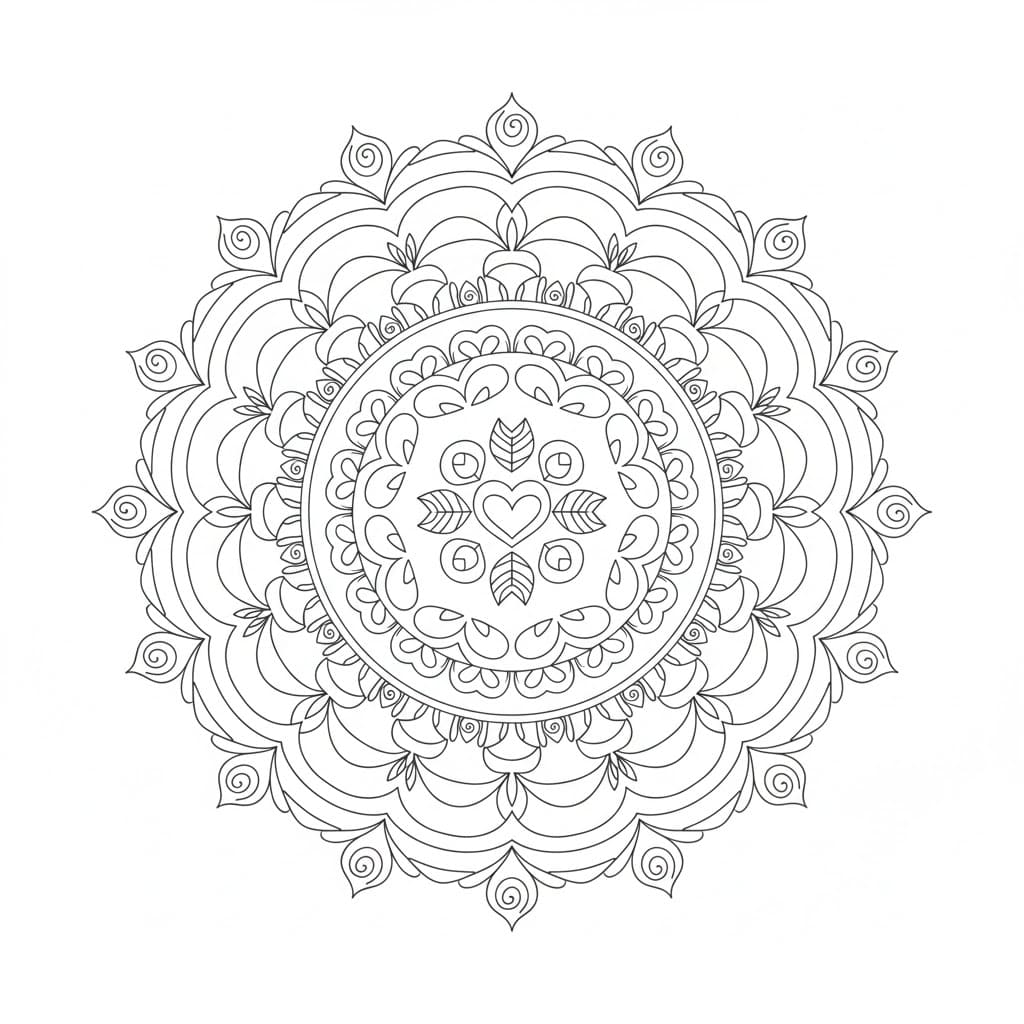 Spirit Echo Tribal Mandala Template Mandalas