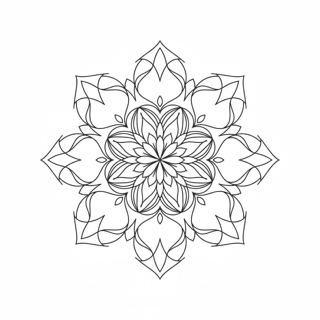 Stillness Minimalist Mandala Template Mandalas