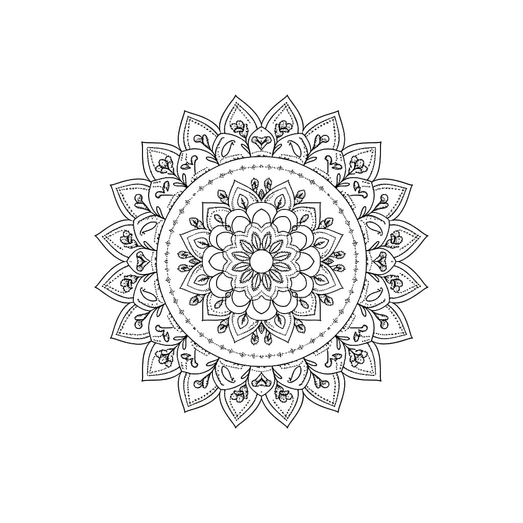Stillness Stippled Mandala Template Mandalas