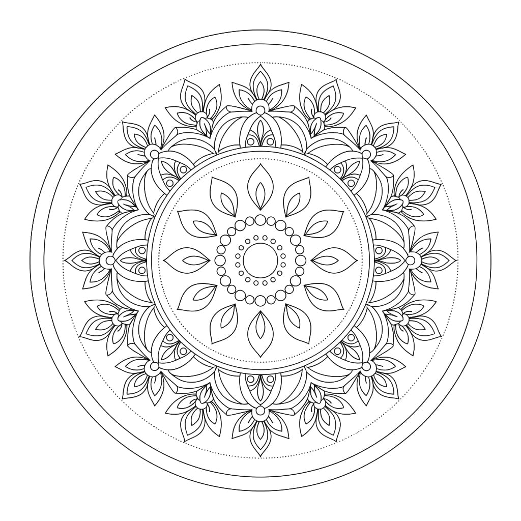 Subtle Grace Dotwork Mandala Template Mandalas