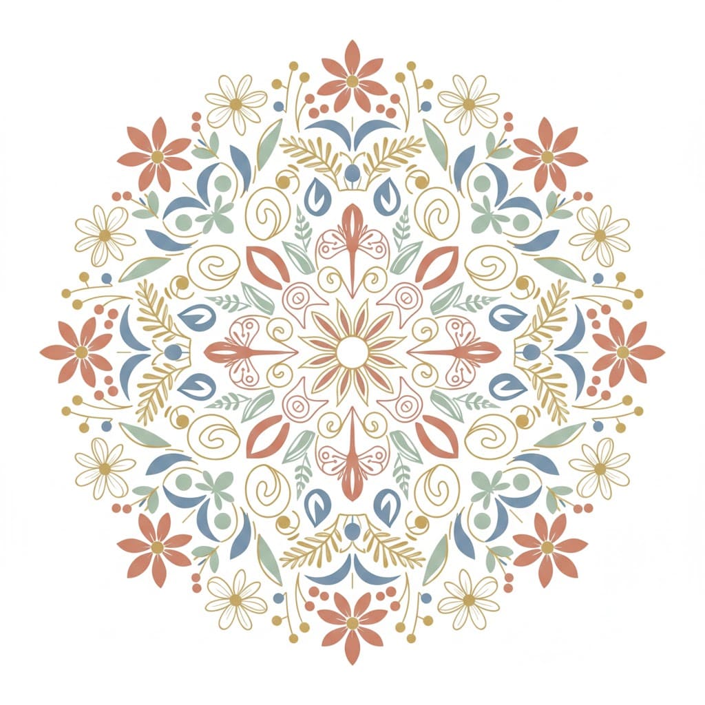 Sunwashed Boho Mandala Template Mandalas