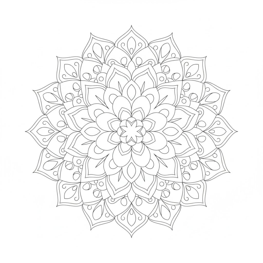 Timeless Rosette Ornamental Mandala Template Mandalas
