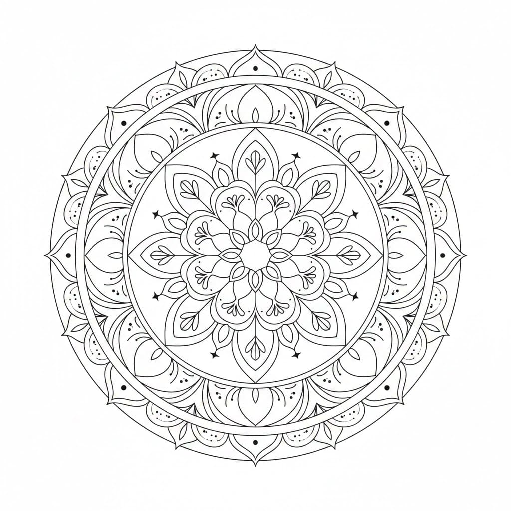 Twilight Core Blackwork Mandala Template Mandalas