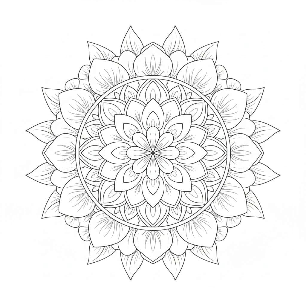 Velvet Floral Mandala Template Mandalas