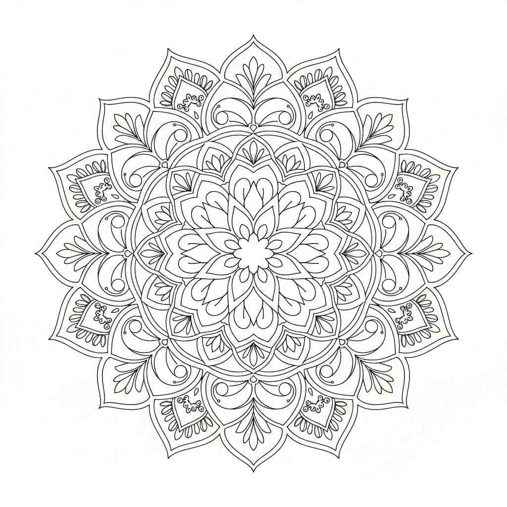 Velvet Intricate Mandala Template Mandalas