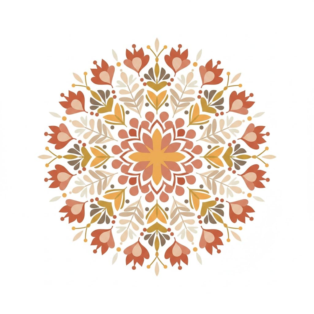 Warm Echo Boho Mandala Template Mandalas