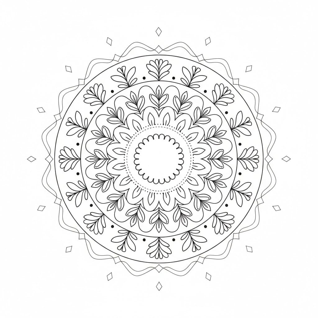 Whisper Ring Blackwork Mandala Template Mandalas