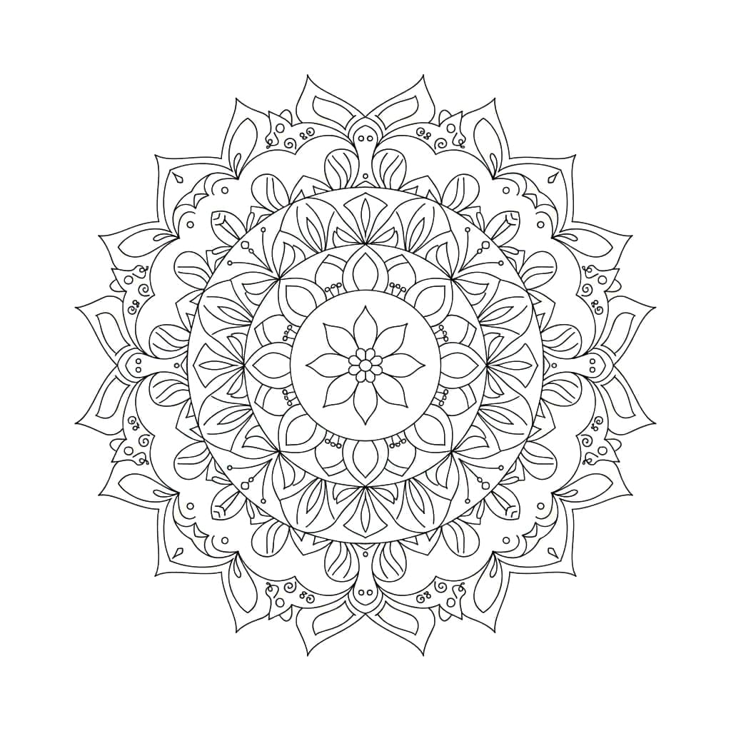 Whispering Garden Floral Mandala Template Mandalas