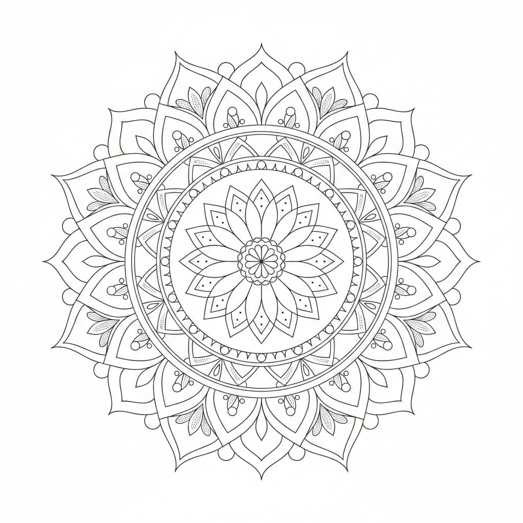 Whispering Stippled Mandala Template Mandalas