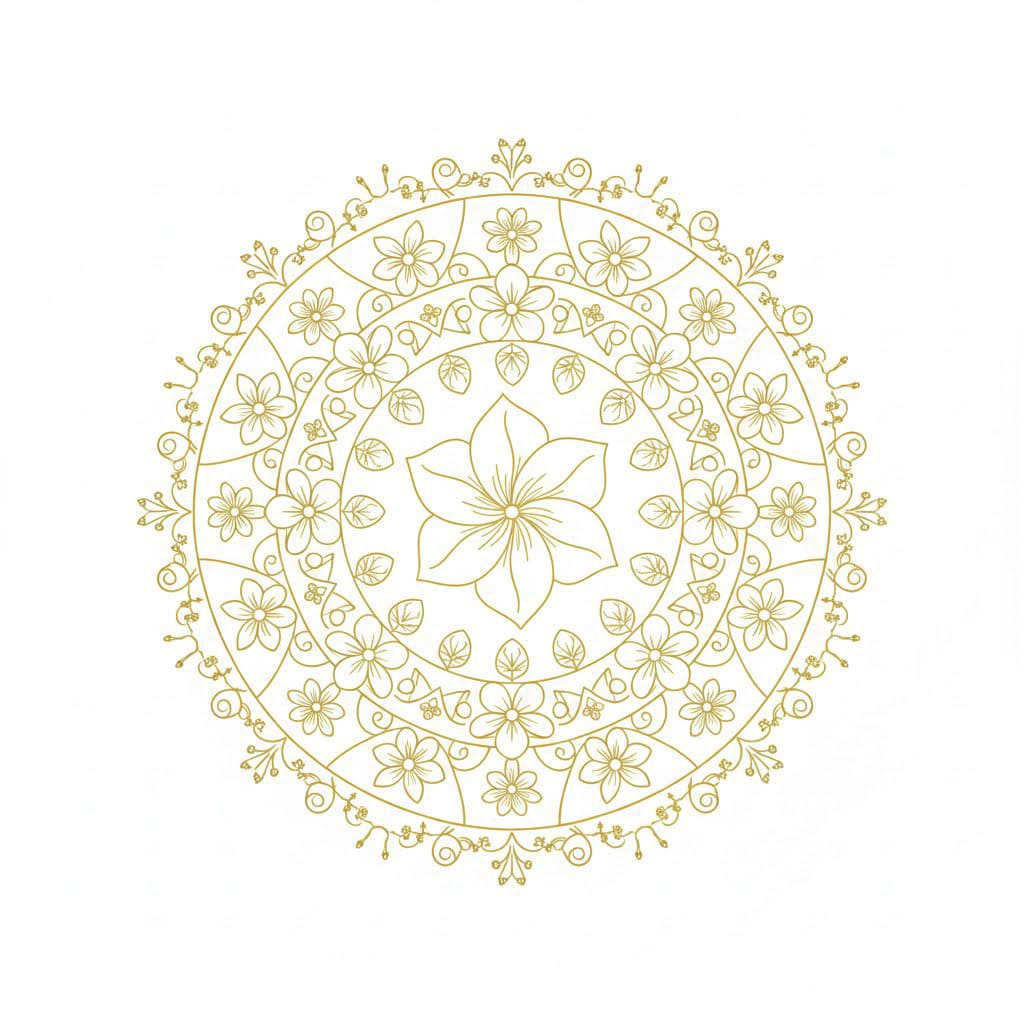 Wild Petal Boho Mandala Template Mandalas
