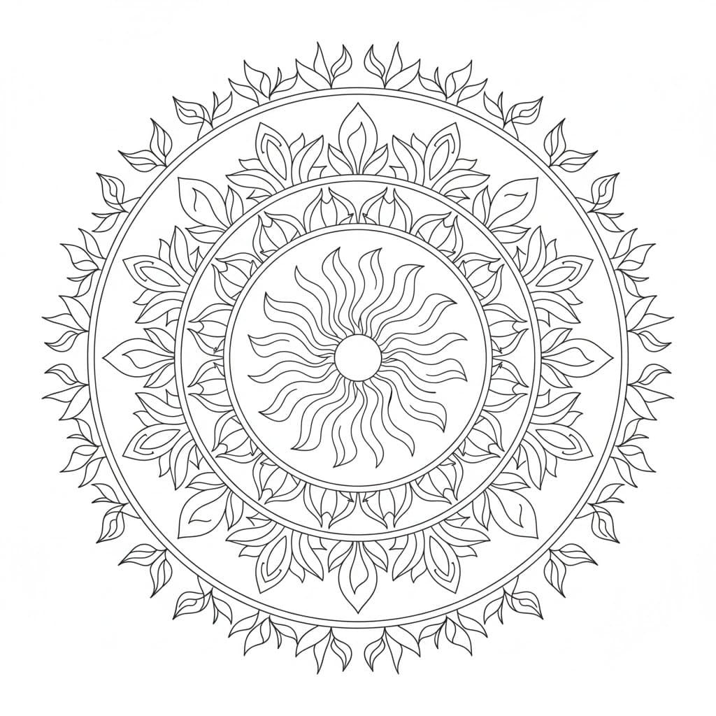 Wildfire Tribal Mandala Template Mandalas