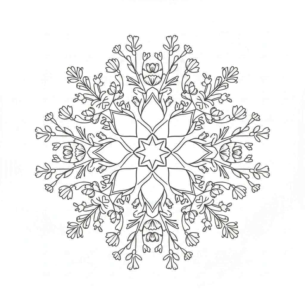 Wildflower Floral Mandala Template Mandalas