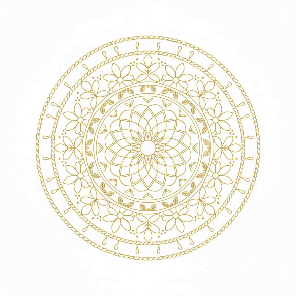 Woven Light Boho Mandala Template Mandalas
