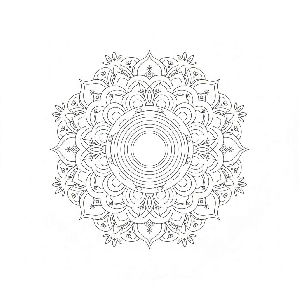 Zen Garden Layered Mandala Template Mandalas