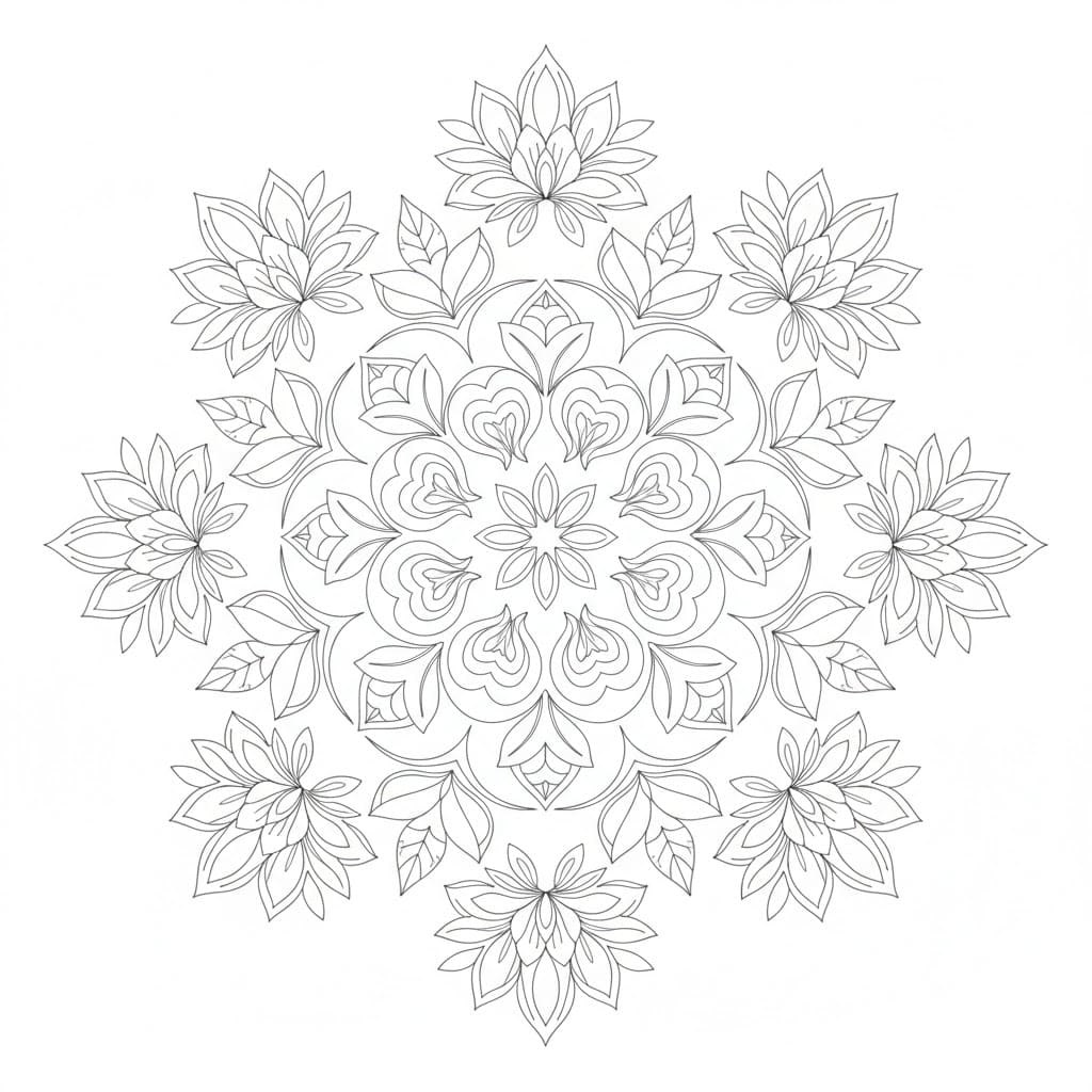 Zen Pattern Symmetrical Mandala Template Mandalas