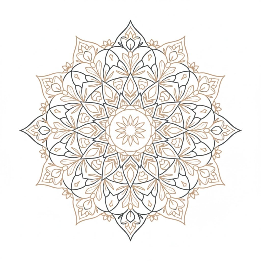 Ancient Tibetan Mandala Template Mandalas