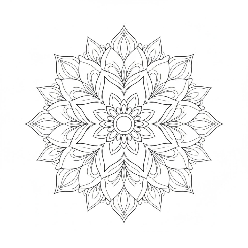 Aurora Flower Crochet Mandala Template Mandalas