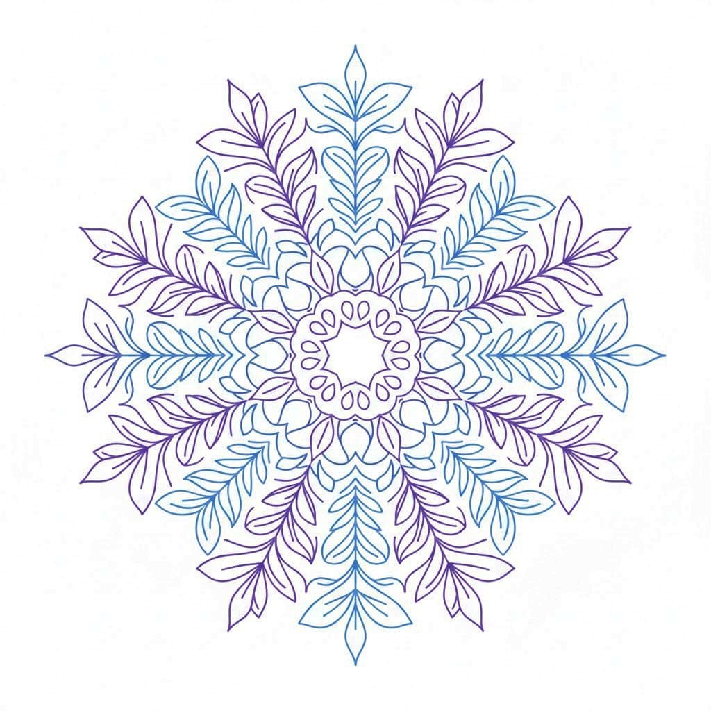 Aurora Kaleidoscope Mandala Template Mandalas