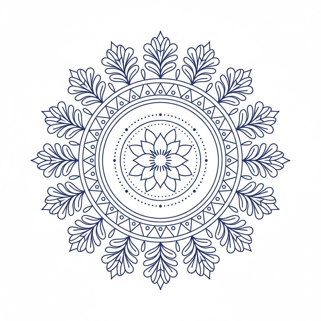 Blissful Energy Hindu Mandala Design Mandalas