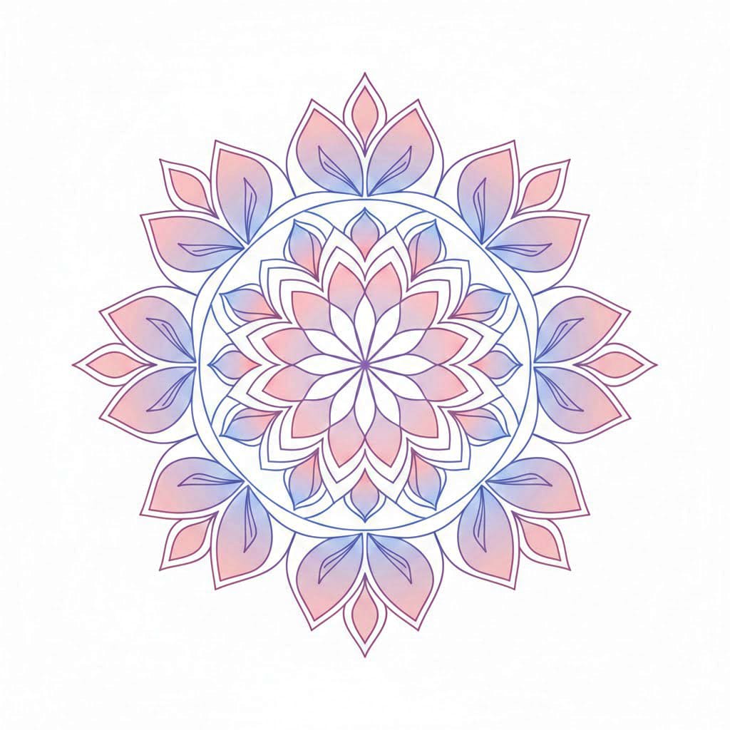 Blooming Aura Crochet Mandala Template Mandalas