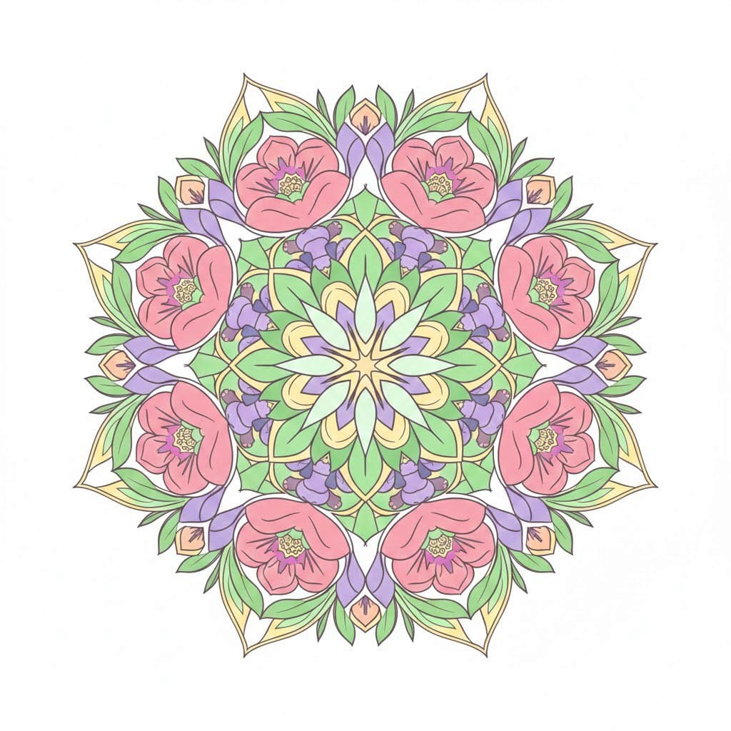 Blooming Dreamy Mandala Template Mandalas