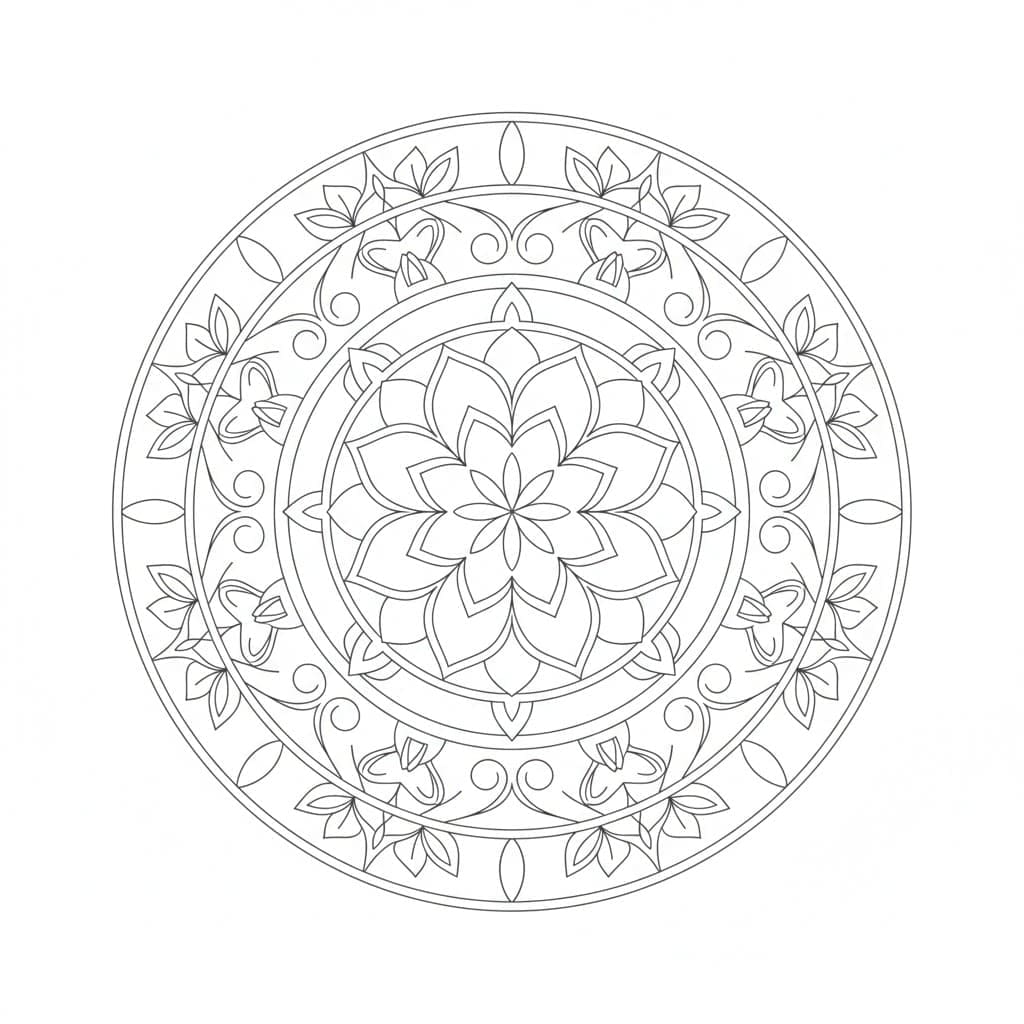 Bloomlight Kaleidoscope Mandala Template Mandalas