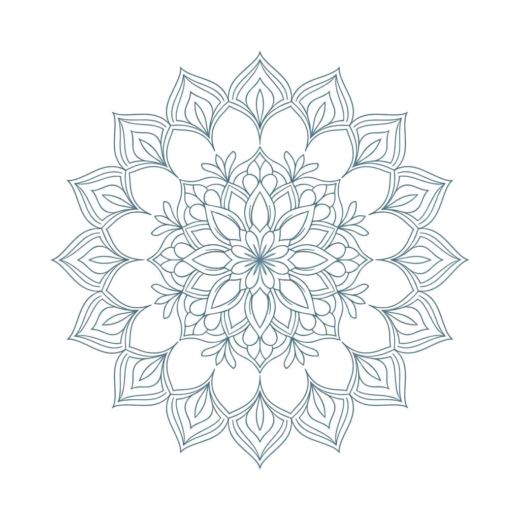 Calm Digital Mandala Template Mandalas