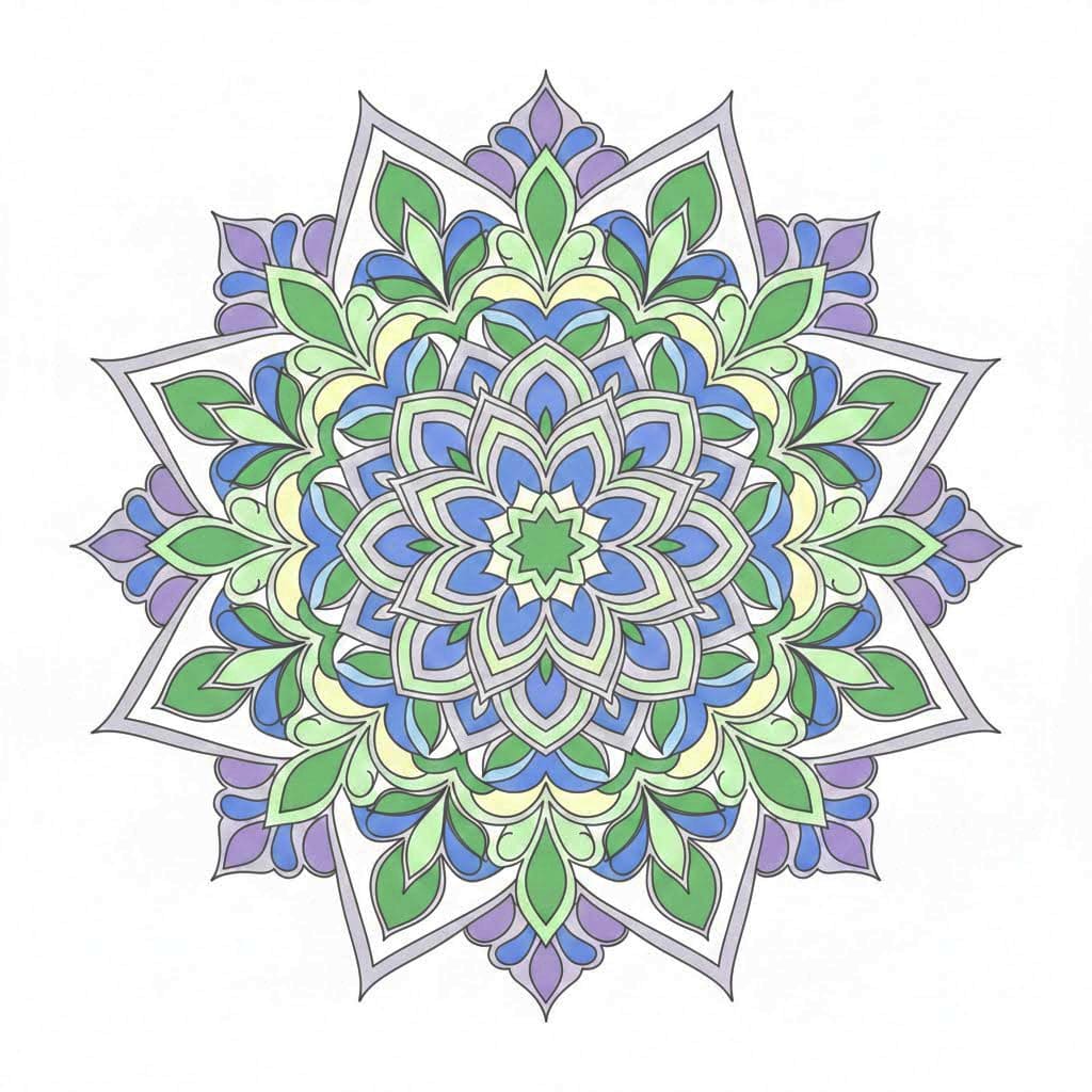 Calm Dreamy Mandala Template Mandalas