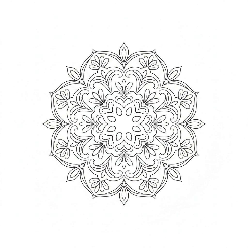 Calm Engraving Vintage Mandala Template Mandalas