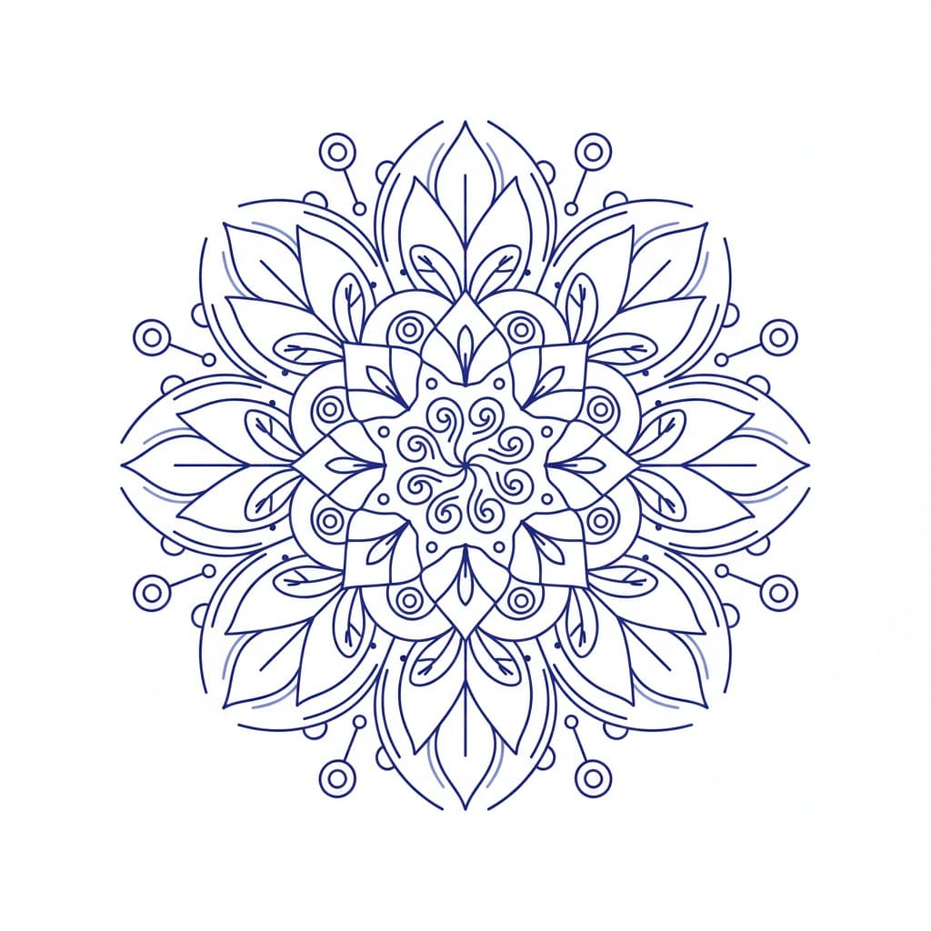 Calm Whisper Buddhist Mandala Pattern Mandalas