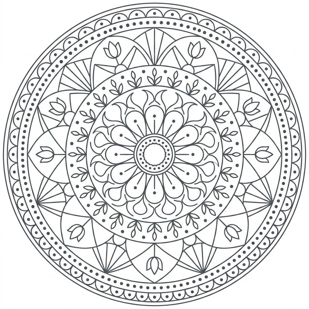 Celestial Harmony Yantra Mandala Template Mandalas