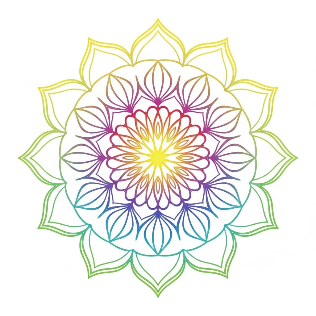 Chroma Kaleidoscope Mandala Template Mandalas