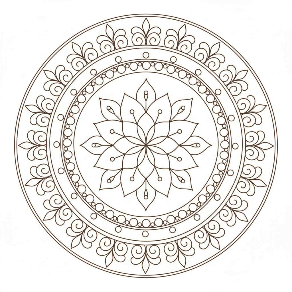 Classic Aura Vintage Mandala Template Mandalas