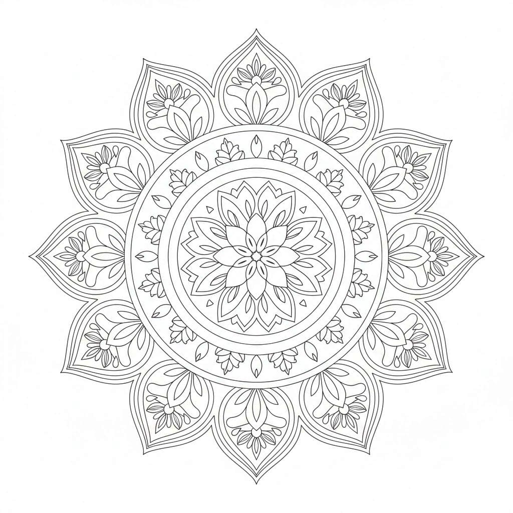 Classic Serenity Vintage Mandala Template Mandalas