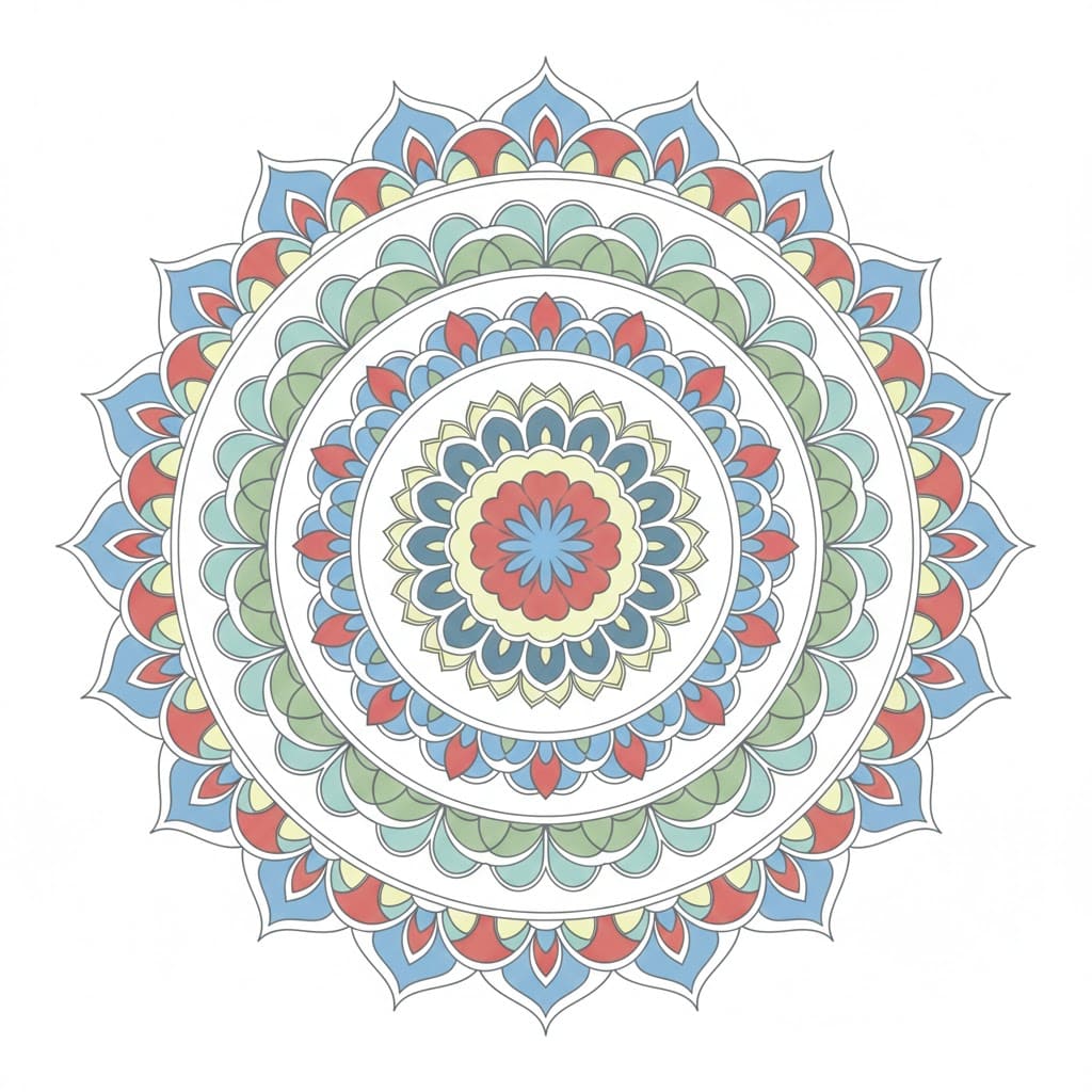 Classic Tibetan Mandala Template Mandalas