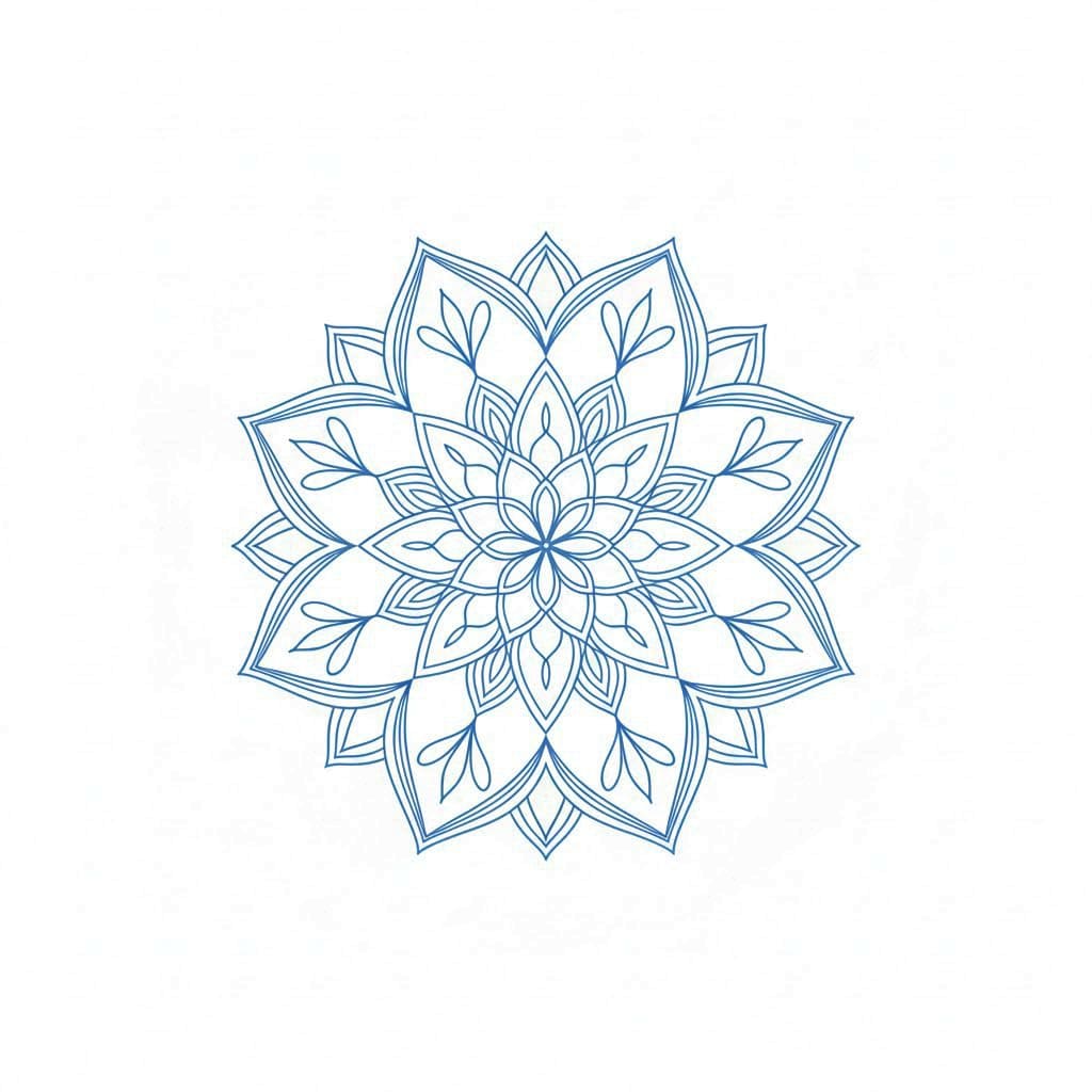 Clear Sky Painted Mandala Template Mandalas