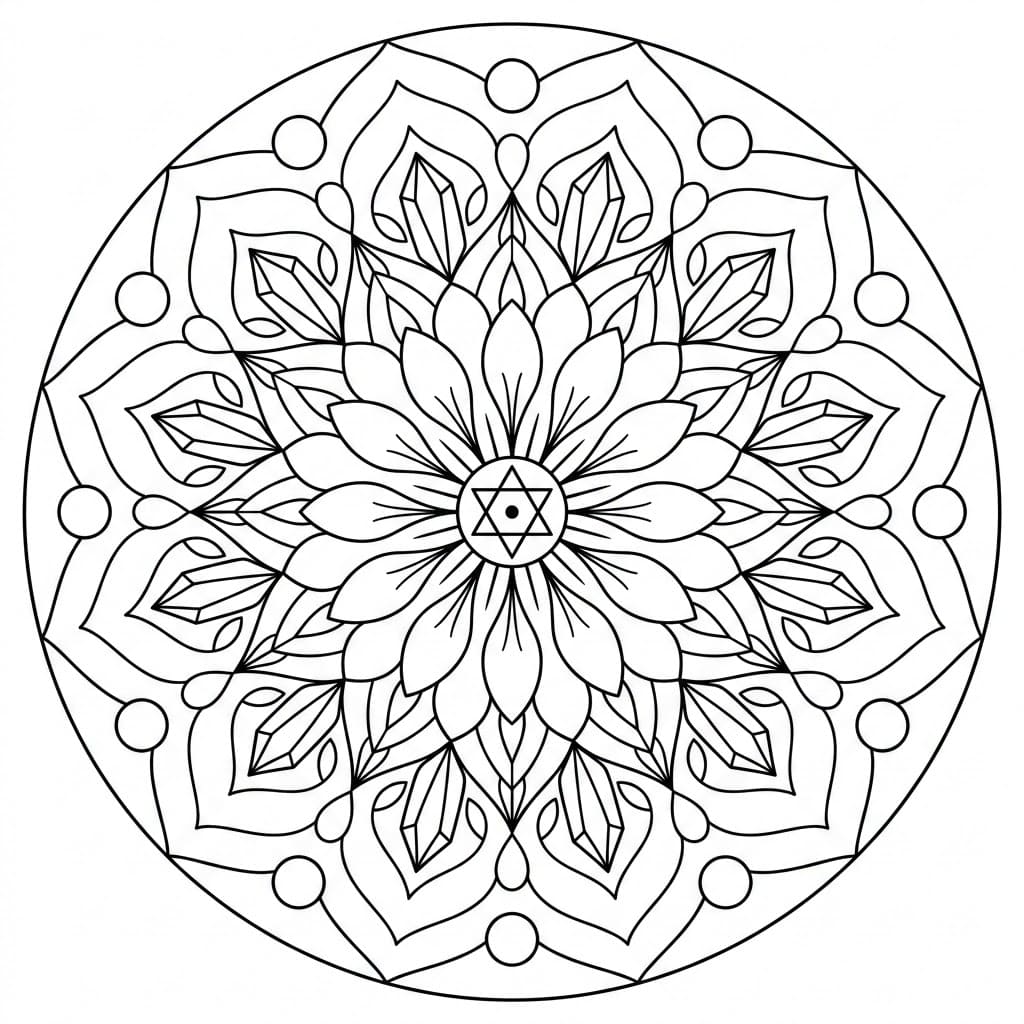 Crystal Vision Yantra Mandala Template Mandalas