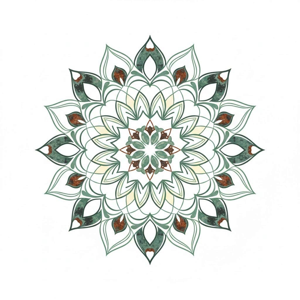 Delicate Patina Vintage Mandala Template Mandalas
